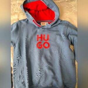 HUGO Men's Blue Hoodie Sweater